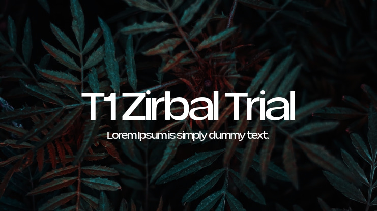 T1 Zirbal Trial Font Family
