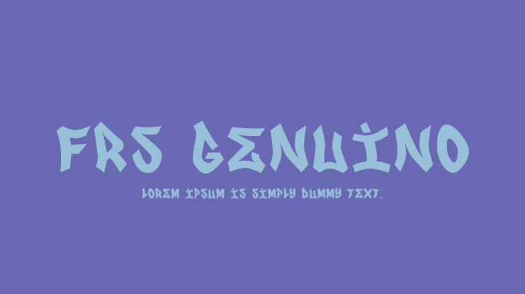 FRS Genuino Font