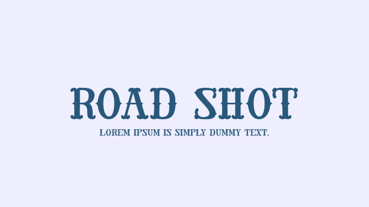 Road Shot Font