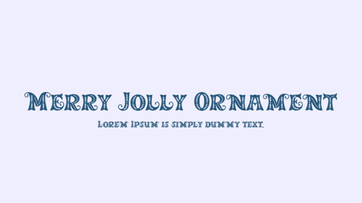 Merry Jolly Ornament Font