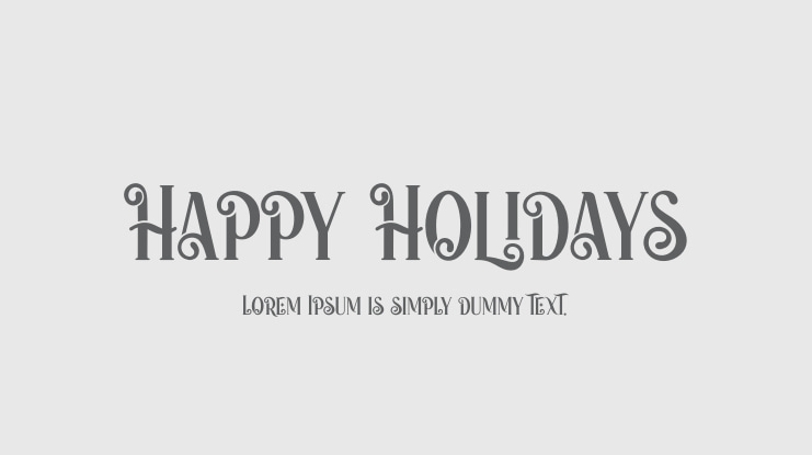 Happy Holidays Font
