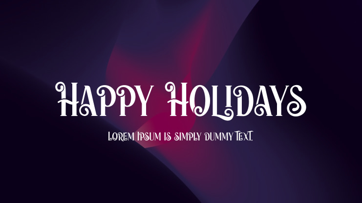 Happy Holidays Font