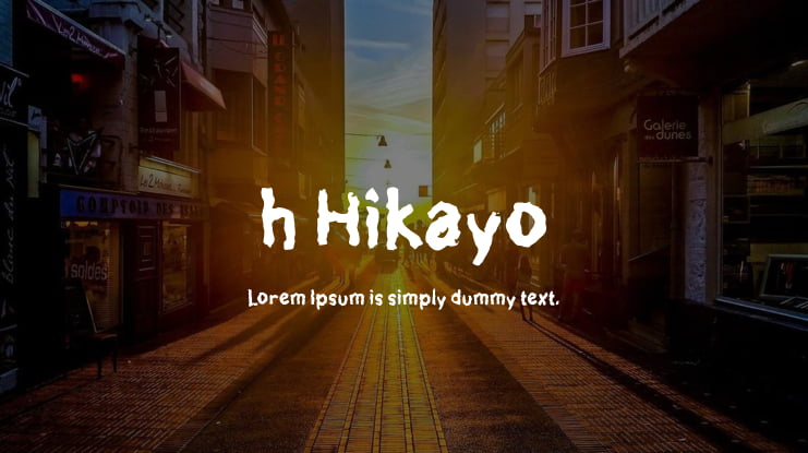 h Hikayo Font
