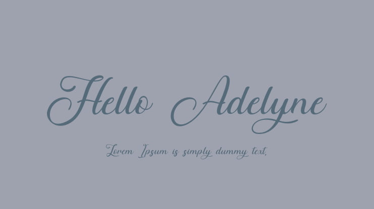 Hello Adelyne Font
