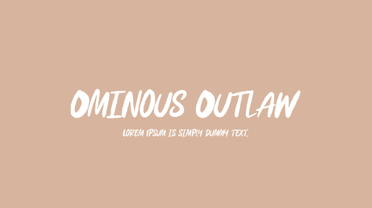 Ominous Outlaw Font