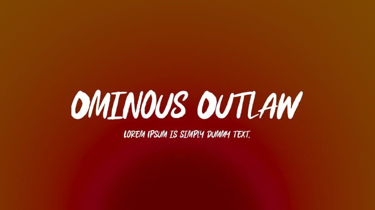 Ominous Outlaw Font