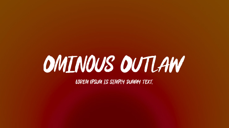 Ominous Outlaw Font