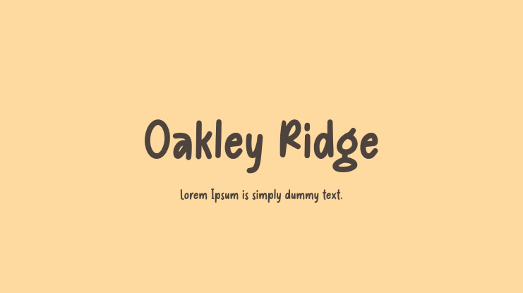 Oakley Ridge Font