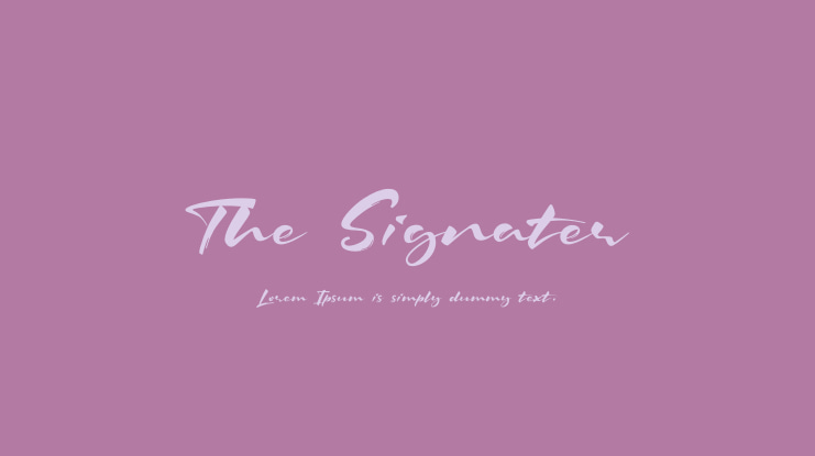 The Signater Font