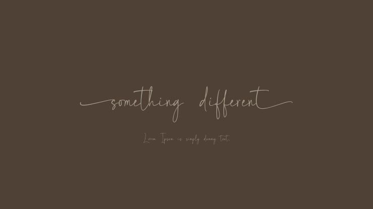 Something Different Font
