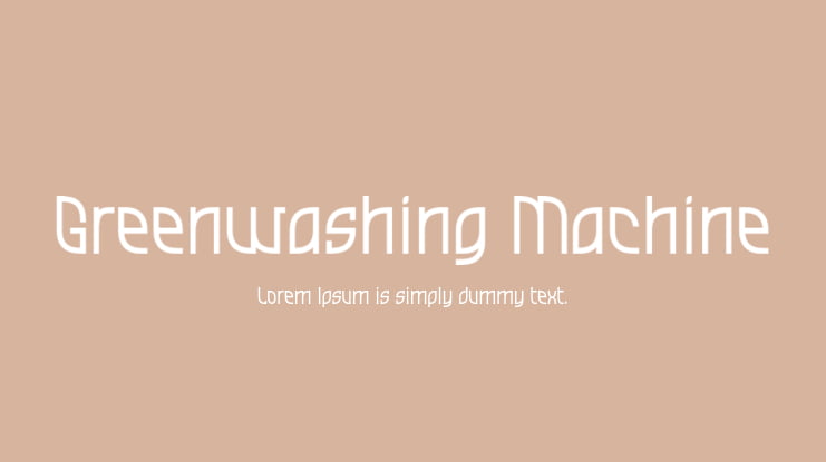 Greenwashing Machine Font Family
