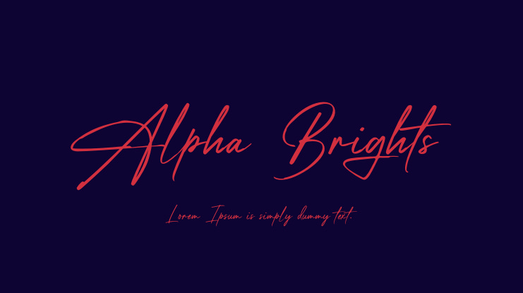 Alpha Brights Font