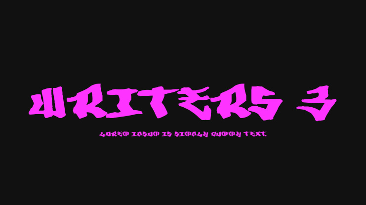 Writers 3 Font