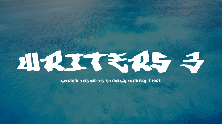 Writers 3 Font