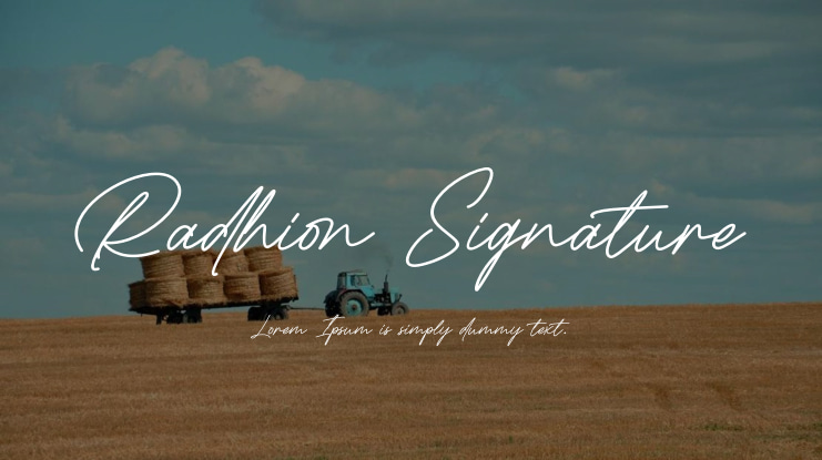 Radhion Signature Font