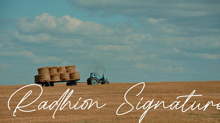 Radhion Signature Font