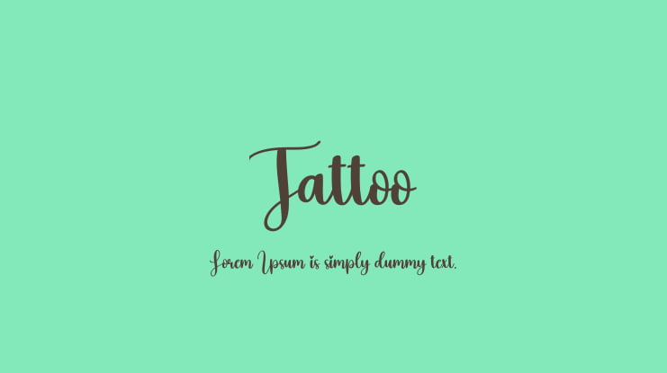 Tattoo Font