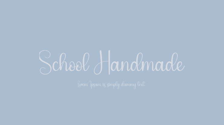 School Handmade Font