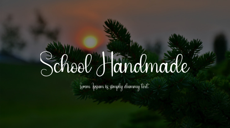 School Handmade Font