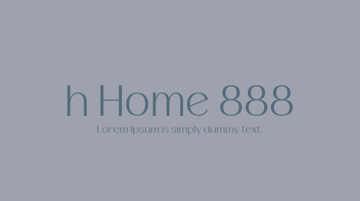 h Home 888 Font