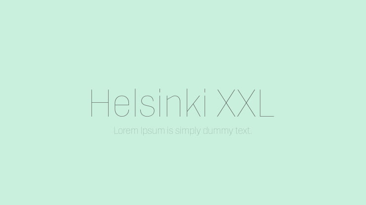 Helsinki XXL Font Family