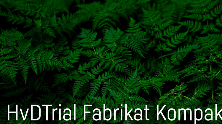 HvDTrial Fabrikat Kompakt Font Family