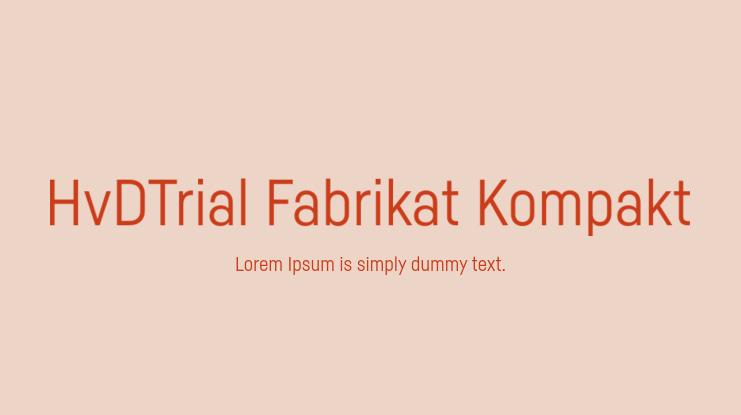 HvDTrial Fabrikat Kompakt Font Family