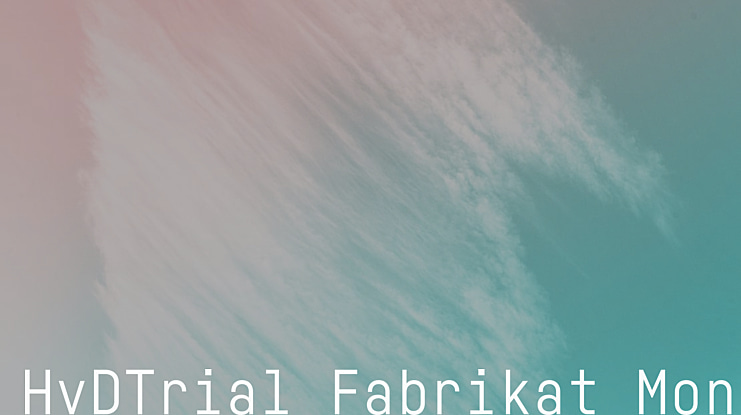 HvDTrial Fabrikat Mono Font Family