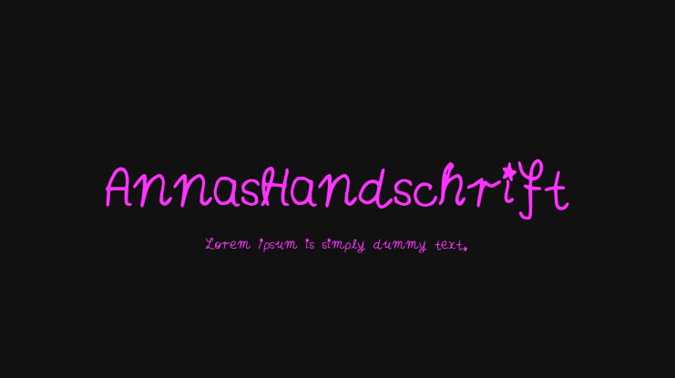 AnnasHandschrift Font