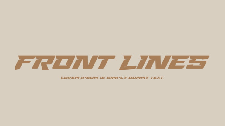 Front Lines Font