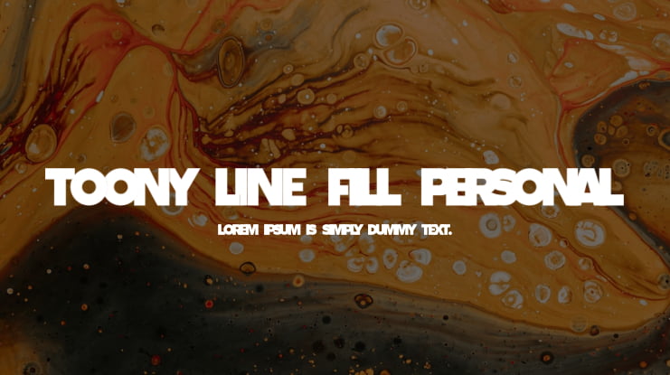 Toony Line Fill PERSONAL Font Family