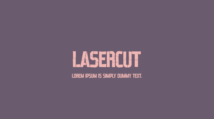 Lasercut Font