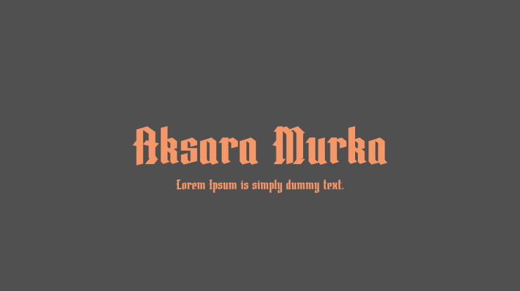 Aksara Murka Font