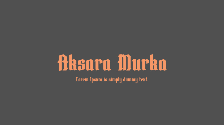 Aksara Murka Font