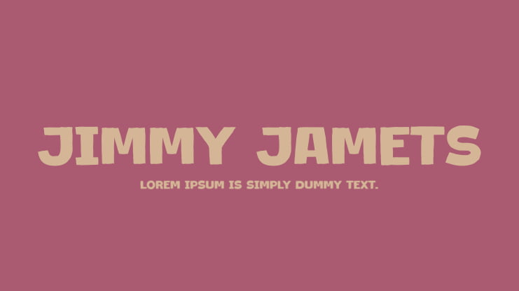 Jimmy Jamets Font