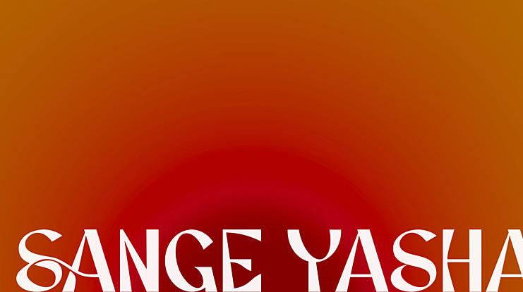 SANGE YASHA Font