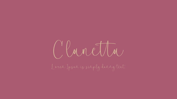 Clanetta Font