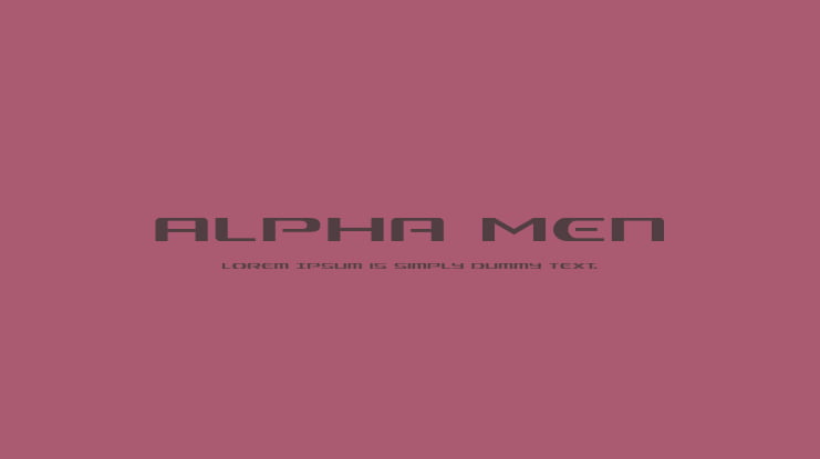 Alpha Men Font Family