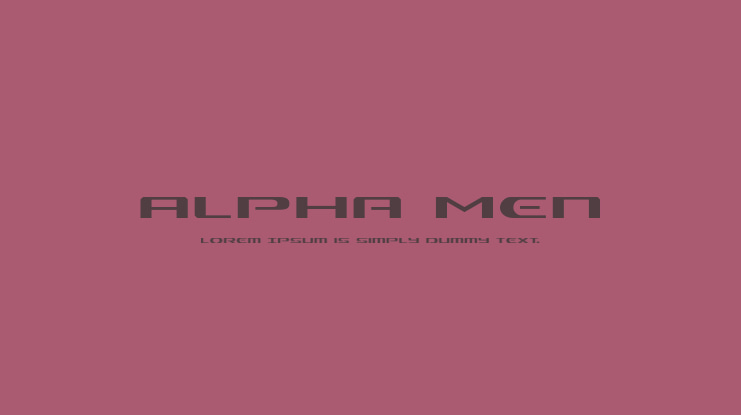 Alpha Men Font Family