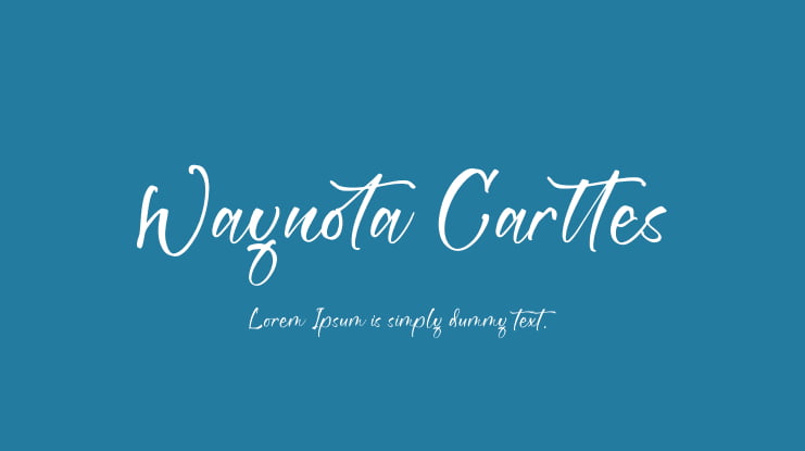 Waynota Carttes Font