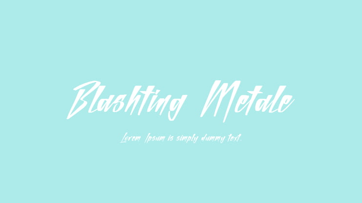 Blashting Metale Font