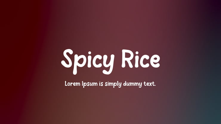 Spicy Rice Font