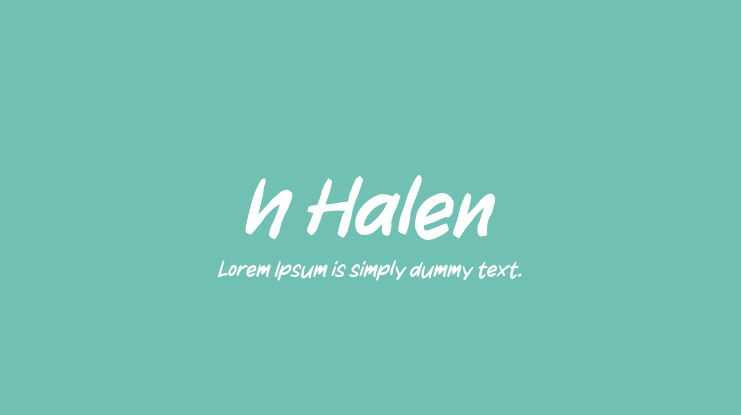 h Halen Font