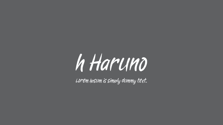 h Haruno Font