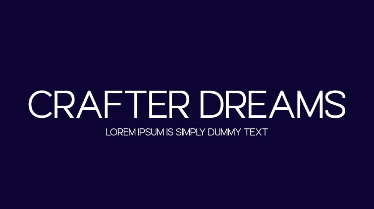 Crafter Dreams Font Family