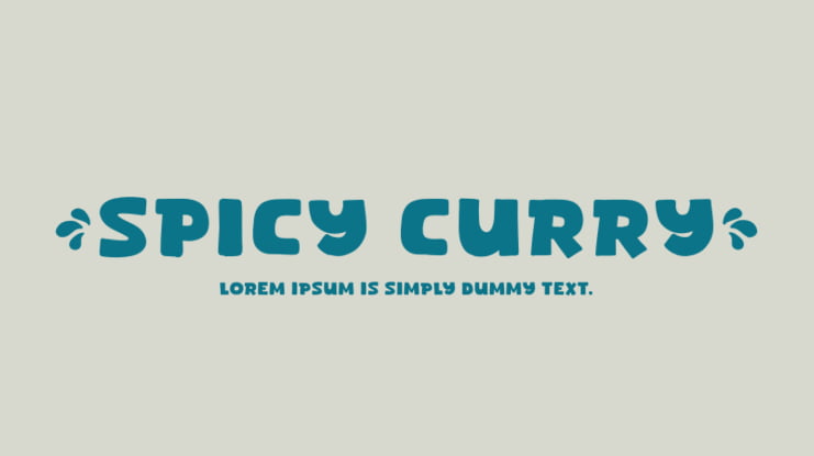 Spicy Curry Font