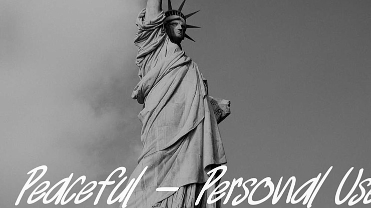 Peaceful - Personal Use Font