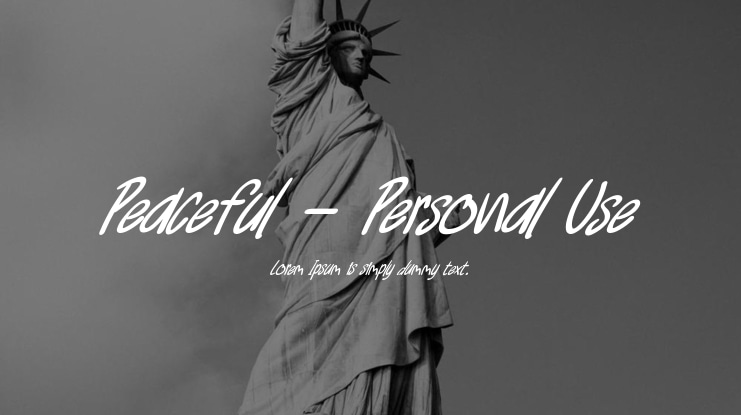 Peaceful - Personal Use Font