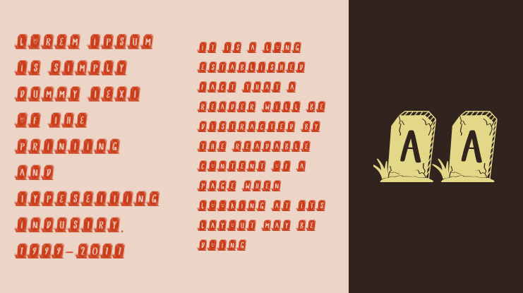 SPOOKY TOMB - Personal Use Font