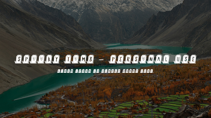 SPOOKY TOMB - Personal Use Font